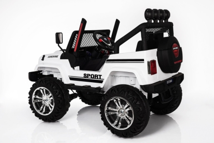Двухместный полноприводный электромобиль White Jeep 12V 2.4G - S2388-W, фото 5