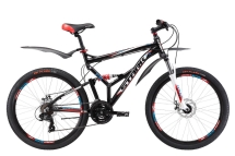 Велосипед Stark'17 Jumper 26.2 FS D черно-красный 18"