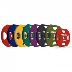 Диск X-Training уретановый цветной FOREMAN FM/UPX-25KG-RD (25 кг), фото 2