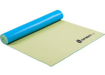 Коврик для йоги 5 мм желто-голубой