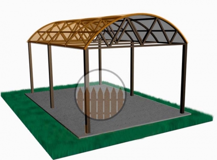 Навес из поликарбоната, фото 6