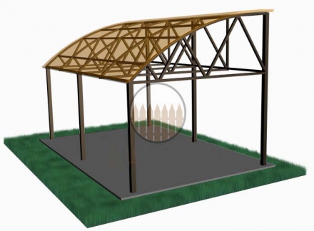 Навес из поликарбоната, фото 11