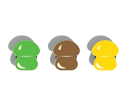 Качалка на пружине Грибок-3 для детской площадки, фото 2