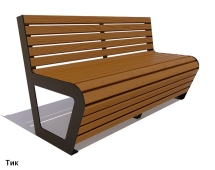 Скамейка уличная Клин, Лиственница 1,5 м Скамейка уличная Клин, Лиственница 1,5 м