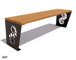 Скамейка уличная Ракушка, Сосна 1,8 м, фото 2