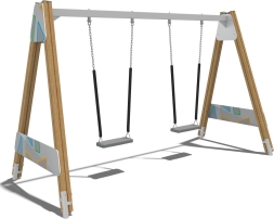 Качели двухсекционные Открытие КЧ110.00.1 для детских площадок, фото 1