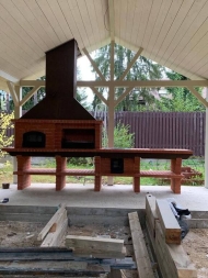 Печь Аристократ 750 Прямоугольный кирпич коричневый, фото 4