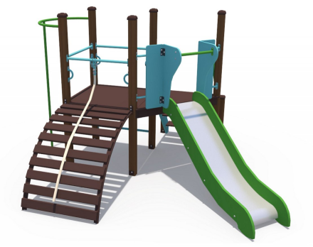 Детский игровой комплекс Литл с металлическим скатом Н-900 ДИО 04014, фото 1