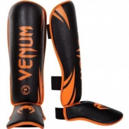Щитки Venum Challenger - Neo Orange/Black, фото 1