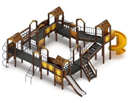 Детская игровая площадка Остров детства (Эко) H=1200 H=2000 ДИК 2.01.8.02-02, фото 3