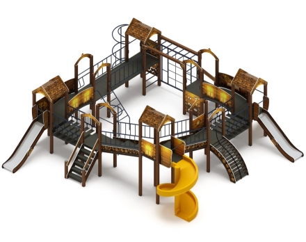 Детская игровая площадка Остров детства (Эко) H=1200 H=2000 ДИК 2.01.8.02-02, фото 1