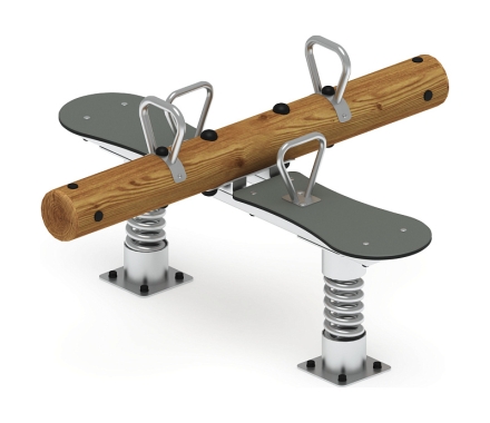 Качалка-балансир на двух пружинах (Лиственница темный) ИО 23.24.01-Л.И1.01, фото 1