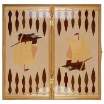 Нарды резные ручной работы "Парусник"