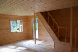 Деревянный навес для машин с хозблоком ЛОЦМАН Несущий каркас, фото 4