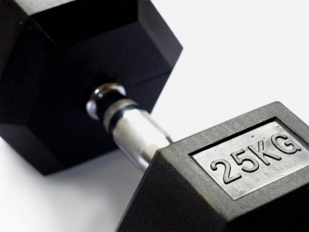 Гантель 25 кг гексагональная, фото 3