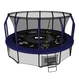 Батут Unix line Supreme Game 14 ft (blue) с защитной сеткой, фото 1