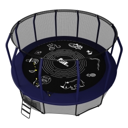 Батут Unix line Supreme Game 14 ft (blue) с защитной сеткой, фото 2