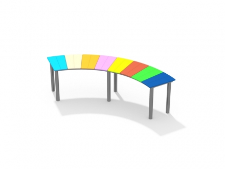 МФ 1.701.11 Скамейка полукруг цинк, фото 1