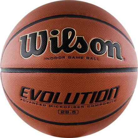 Мяч баскетбольный WILSON Evolution, размер 6, микрофибра, бутиловая камера, коричневый., фото 1
