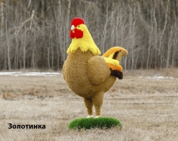Топиари курочка Ряба/Золотинка - газон Eco + Deluxe, фото 5