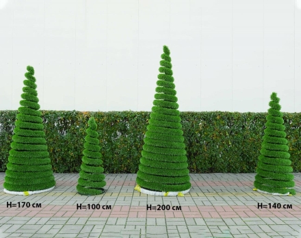 Топиари Ёлка-спиралька, h=100 см - газон Deluxe Simple, фото 5