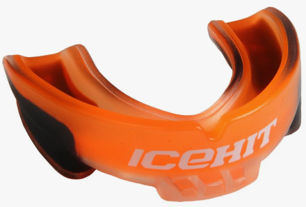 Капа боксерская FLAMMA Ice Hit orange с футляром Детская 12+, фото 1