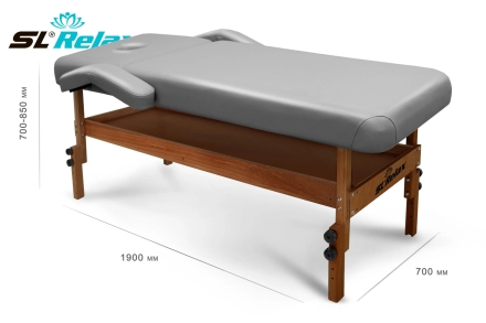 Массажный стол Relax Comfort-М серая кожа, фото 2