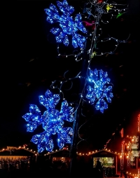 Световая фигура Светящаяся снежинка односторонняя 1,5 м