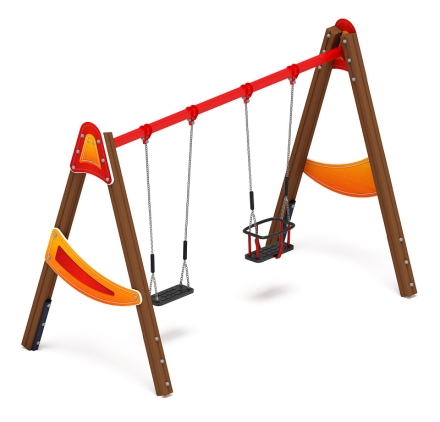 Качели двойные Д2 - ИО 12.Д.03.04.01-П - (Счастливое детство), фото 4