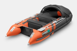Gladiator C 330 AL ACTIVE Оранжево-темносерый моторная лодка ПВХ Алюминиевый пайол, фото 2