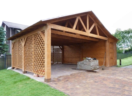 Навес для авто с хозблоком ДОВИЛЬ Премиум комплектация, фото 1