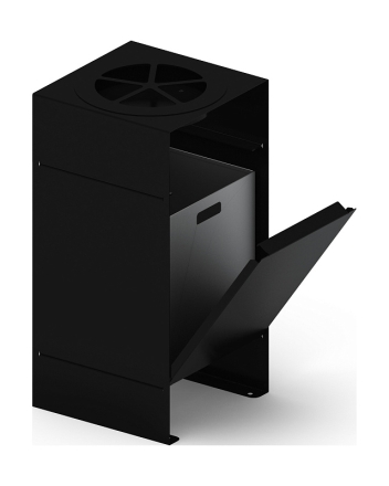 Урна парковая с пепельницей (черная) - МФ 50.02.05-01 (под анкера), фото 1