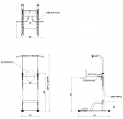 Турник-брусья DFC Power Tower Homegym G040, фото 13
