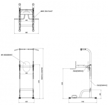 Турник-брусья DFC Power Tower Homegym G040, фото 13