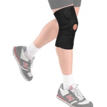 Суппорт колена открытый "TORRES", неопрен 3 мм, регулируемый размер, черный