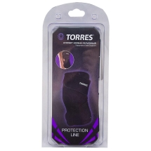 Суппорт колена открытый "TORRES", неопрен 3 мм, регулируемый размер, черный