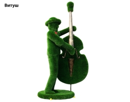 Топиари музыкант, контрабасист Оскар - газон Deluxe, фото 5