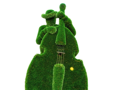 Топиари музыкант, контрабасист Оскар - газон Deluxe, фото 3