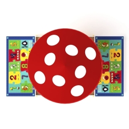 Песочница с крышкой средняя и навесом Грибок (Арифметика) - ИО 5.01.10-03, фото 3