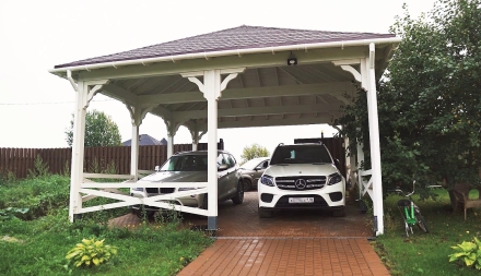 Навес для машин ГРИНФИЛД Несущий каркас, фото 9