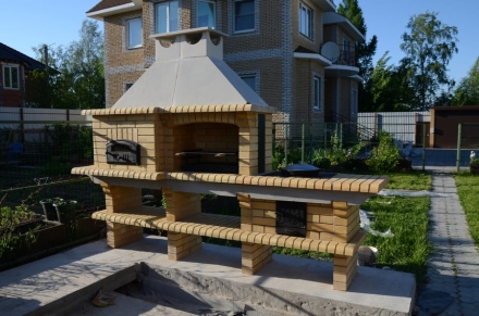 Печь Аристократ 750 Прямоугольный кирпич микс коричневого с желтым, фото 1