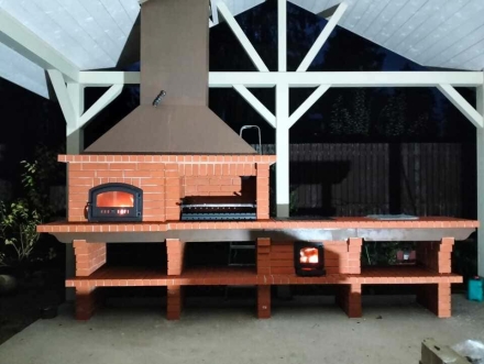 Печь Аристократ 750 Прямоугольный кирпич микс коричневого с желтым, фото 3