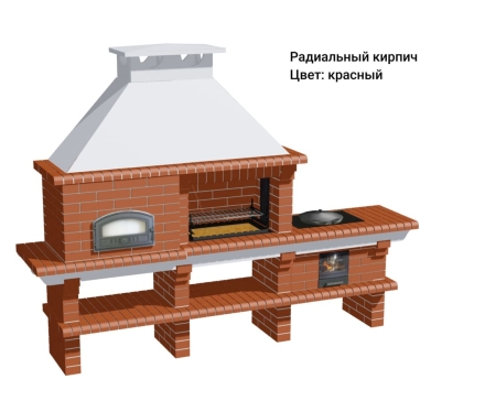 Печь Аристократ 750 Прямоугольный кирпич микс коричневого с желтым, фото 12