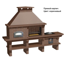 Печь Аристократ 750 Прямоугольный кирпич микс коричневого с желтым, фото 13