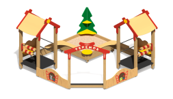 Песочный дворик Теремок ПС-29 без горки для детской площадки, фото 1