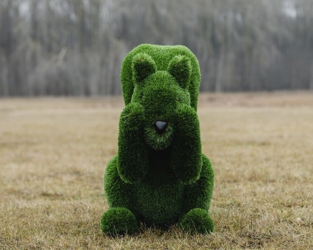 Топиари белочка Ку-ку, h=100 см - газон Deluxe, фото 2