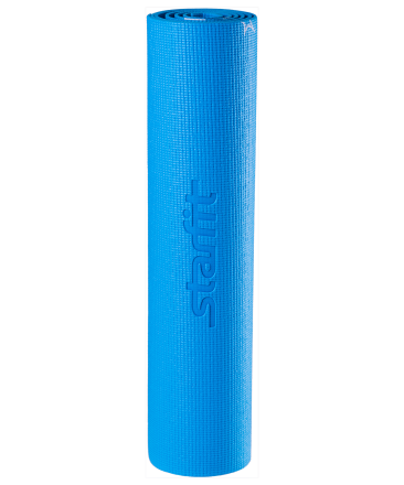 Коврик для йоги FM-102, PVC, 173x61x0,3 см, с рисунком, синий, фото 2