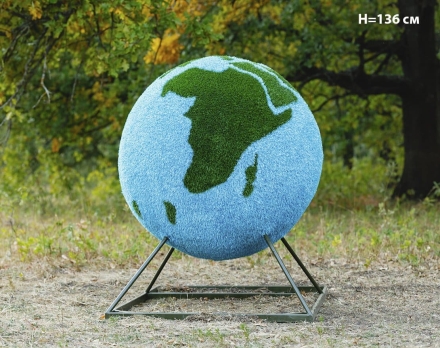 Топиари глобус, d=100 см/H=136 см - газон Eco, фото 1