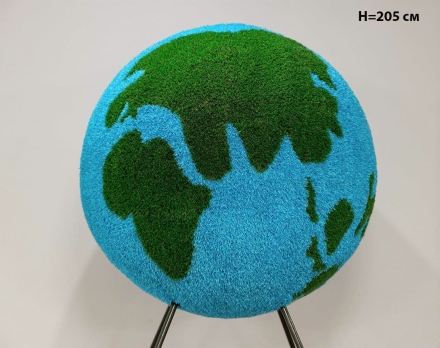Топиари глобус, d=100 см/H=136 см - газон Eco, фото 2