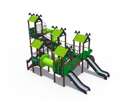 Игровой комплекс Лесная долина Н-1200 Н-900 и винтовой скат Н-2000 ДИО 06070.2, фото 3